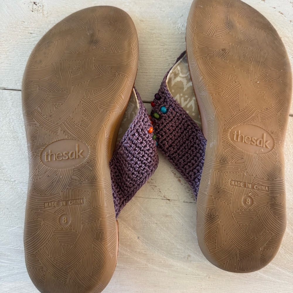The Sak Shana Sandals Purple crochet - Picture 3 of 6